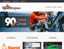 Tablet Screenshot of gradimpex.si